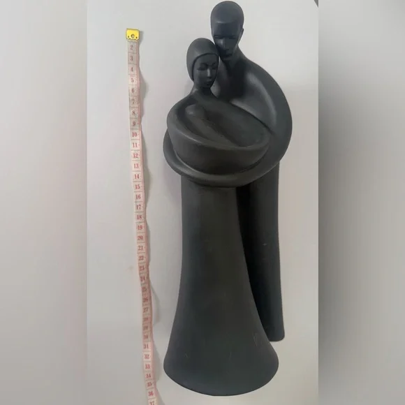 Royal Doulton Matte Black Basalt Figurine ~ Family H.N 2721 ~ 1977 - Picture 5 of 5